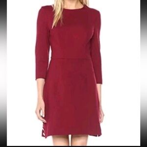 Trina Turk Rich Red Long Sleeve Dress